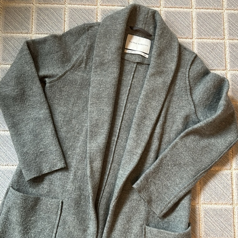 Babaton Gray Shawl Collar Coat